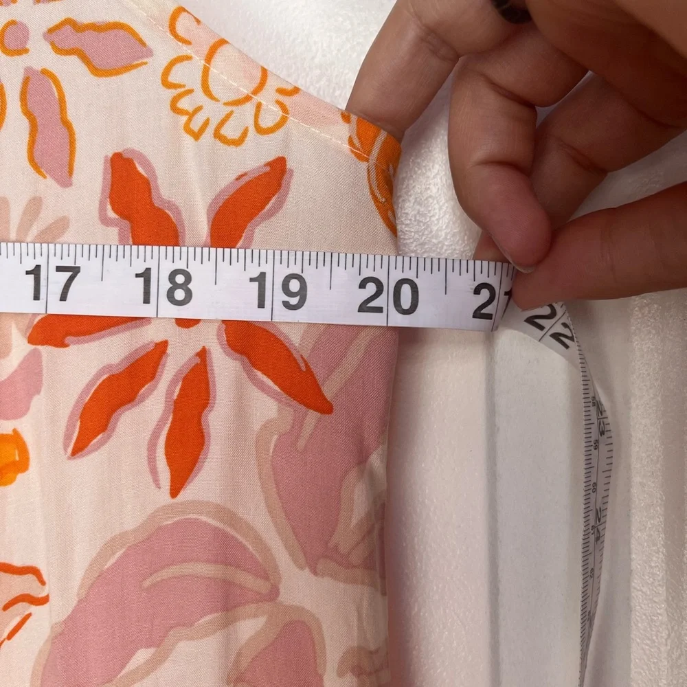 Label of Love Orange Seaside Print Maxi Dress Medium - Picture 9 of 10